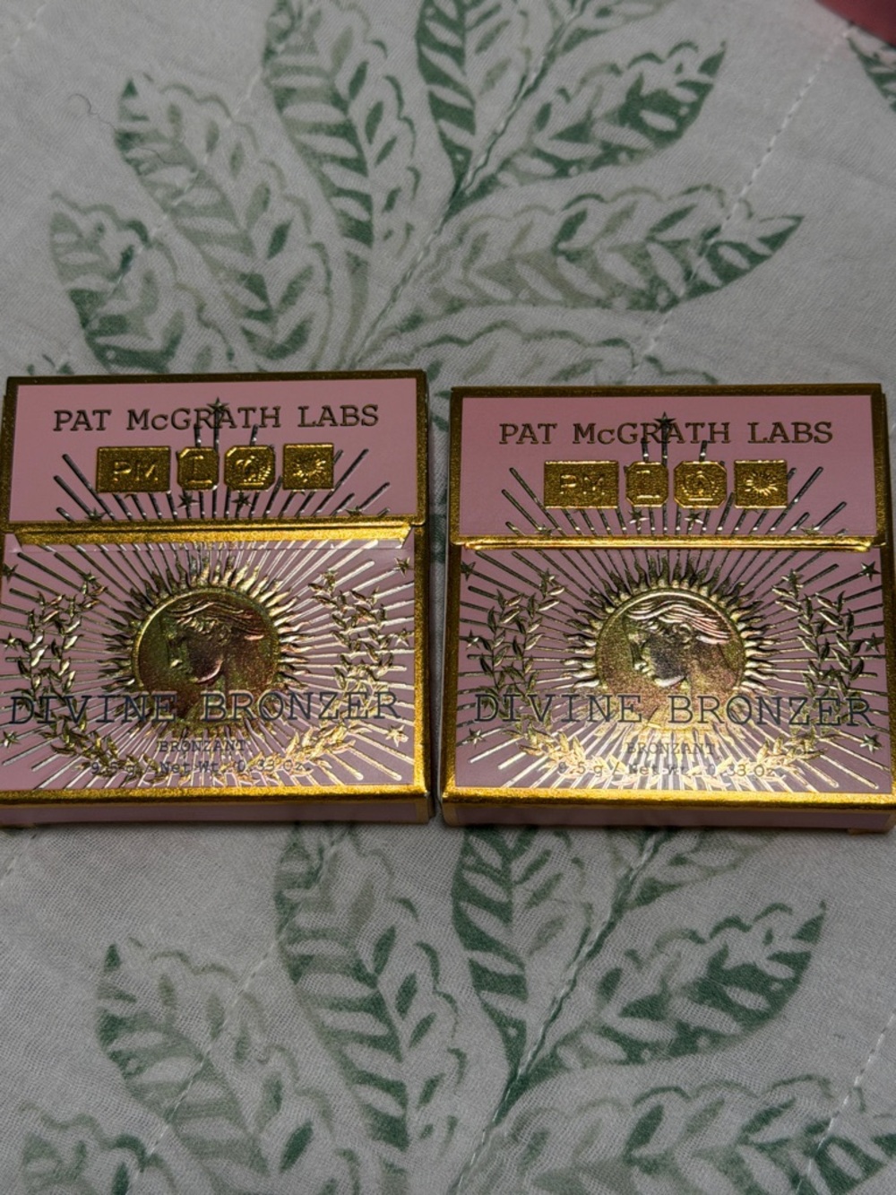 TWO PACK Pat McGrath Labs Divine Bronzer in Pink and Gold Compact